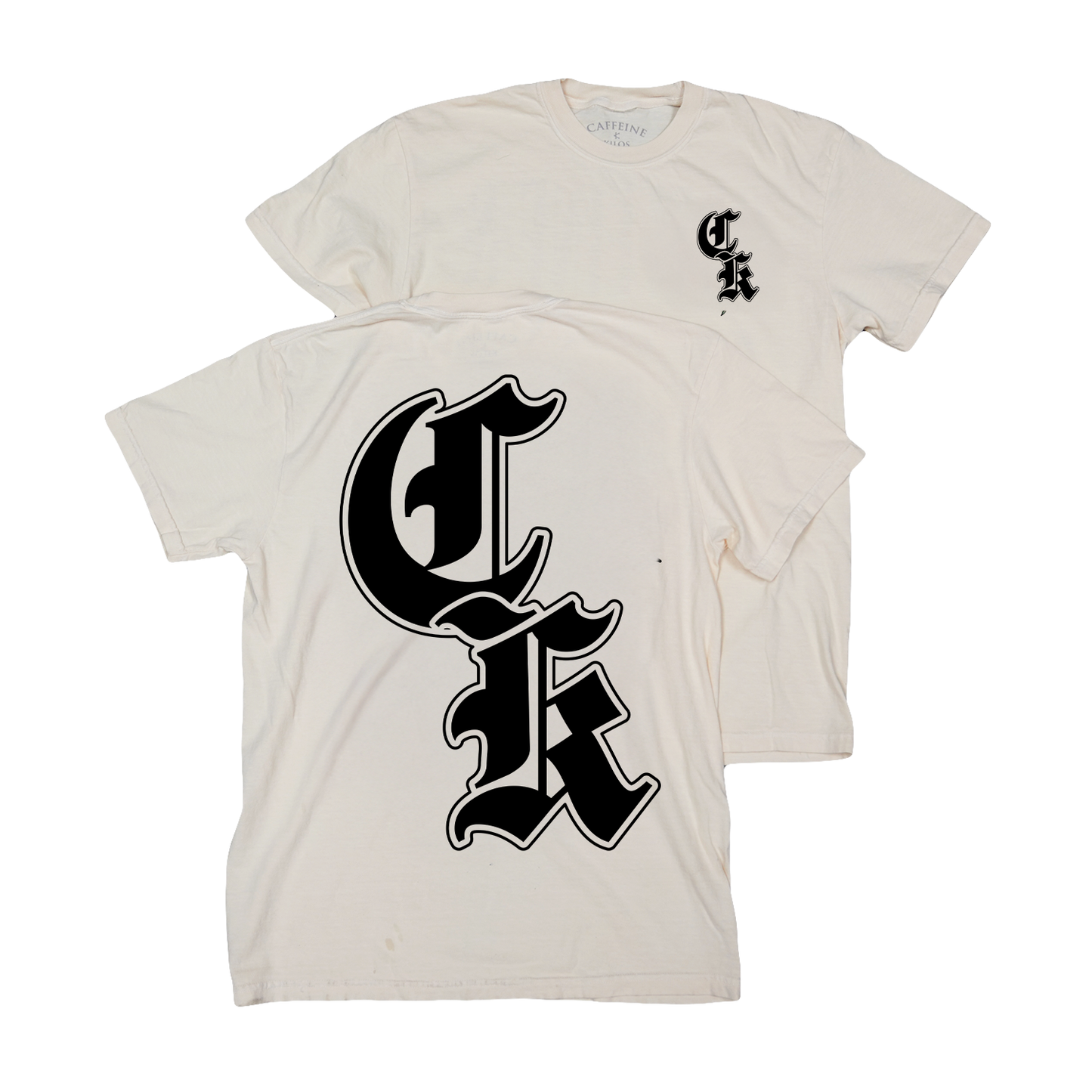 Baller Tee Ivory/Black Relaxed - Caffeine and Kilos Inc