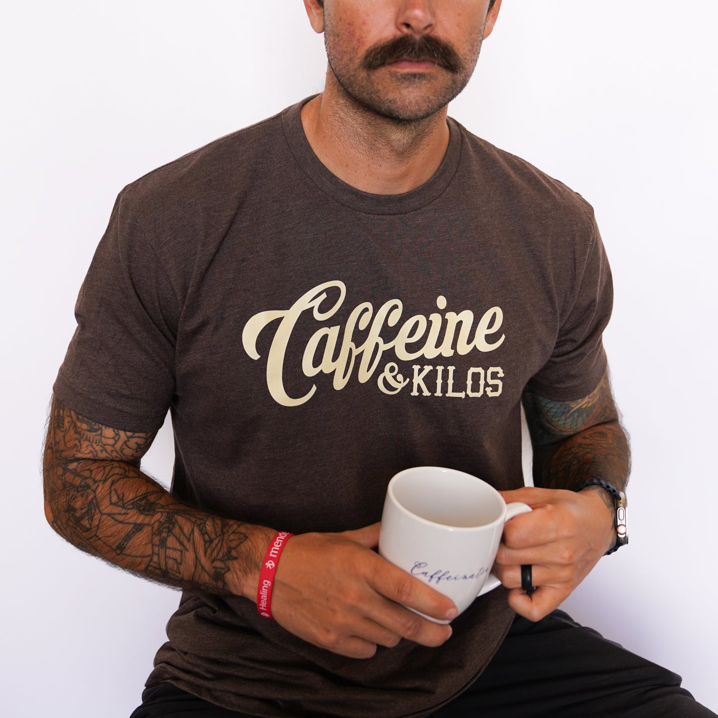 Script Logo Tee Espresso/Cream