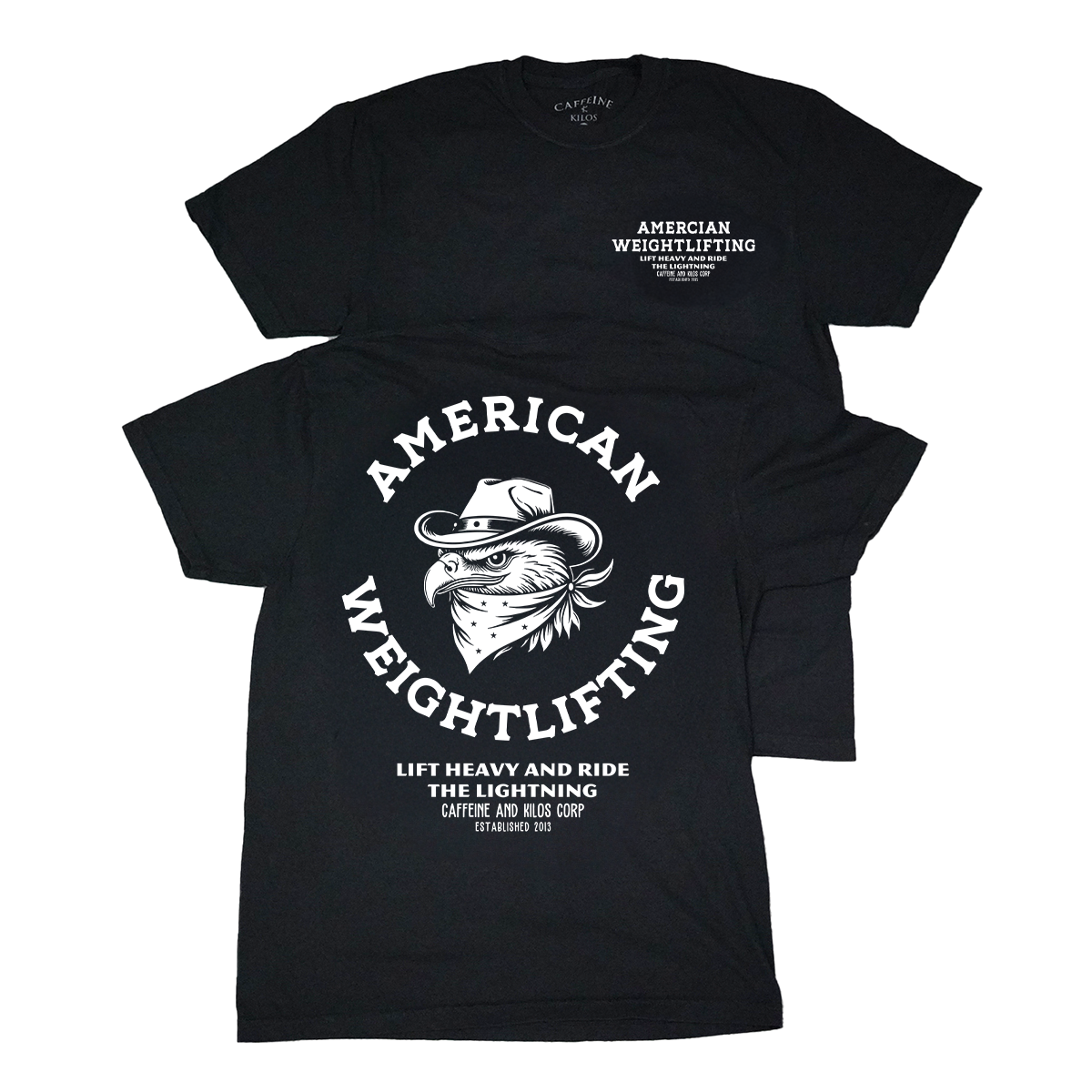 American Weightlifting Tee Relaxed - Caffeine and Kilos Inc