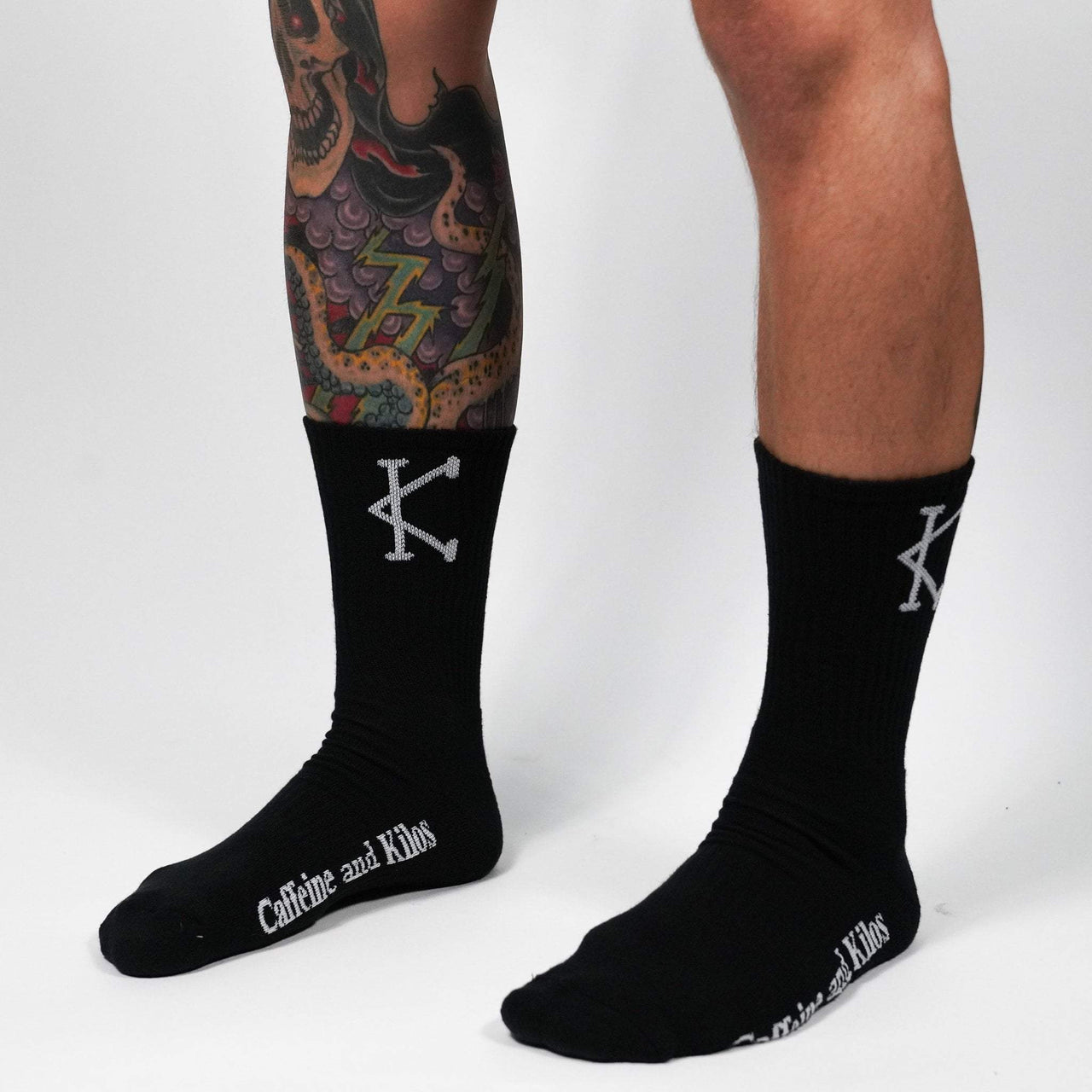 Caffeine and Kilos Inc Accessories Athlete Sock 2.0 Black