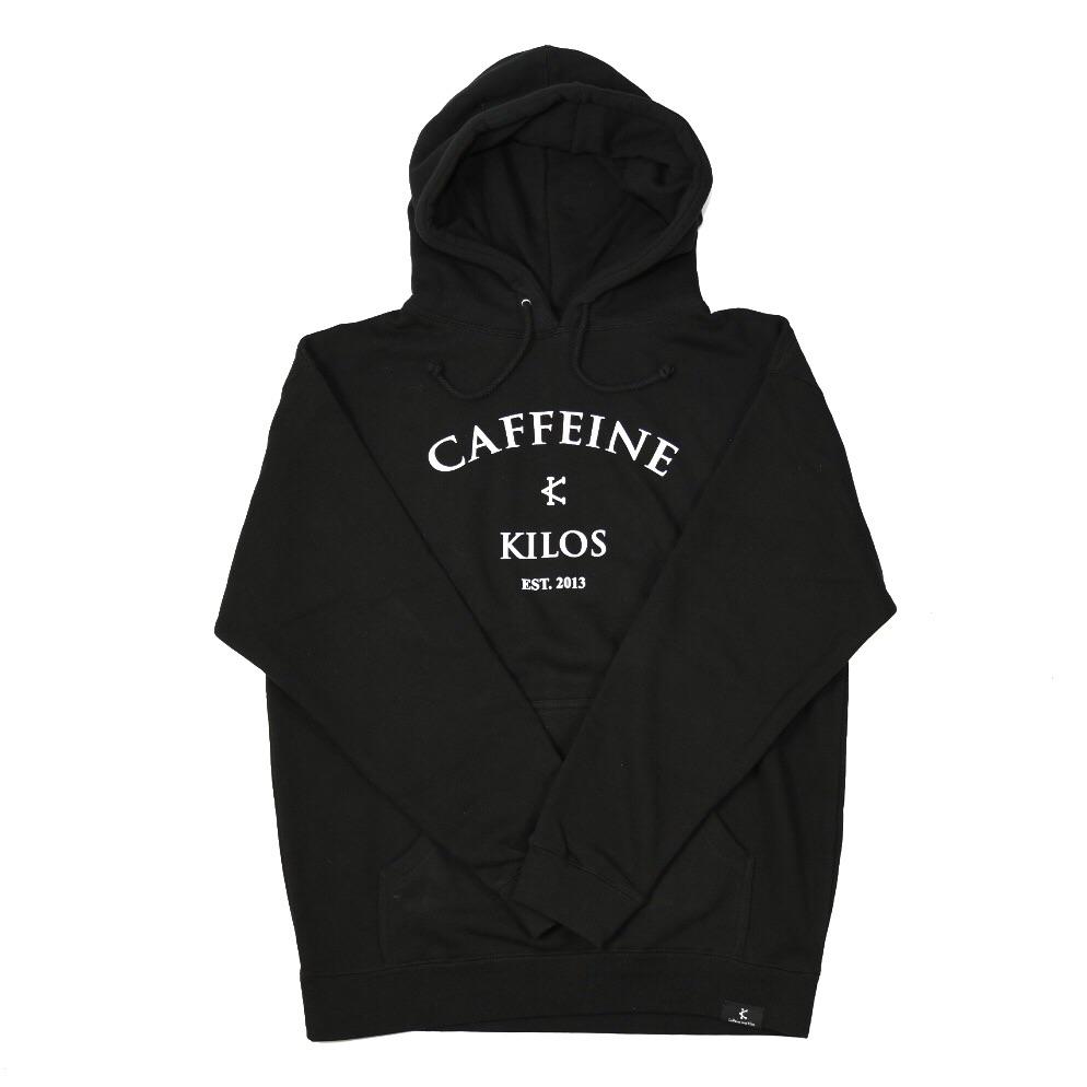 Caffeine and Kilos Inc apparel BLACK / S Arch Logo Hoodie