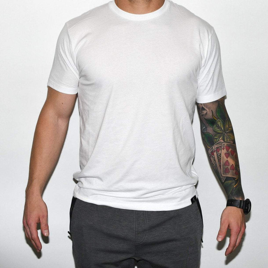 Caffeine and Kilos Inc apparel S / CREWNECK White Tee 3 Pack