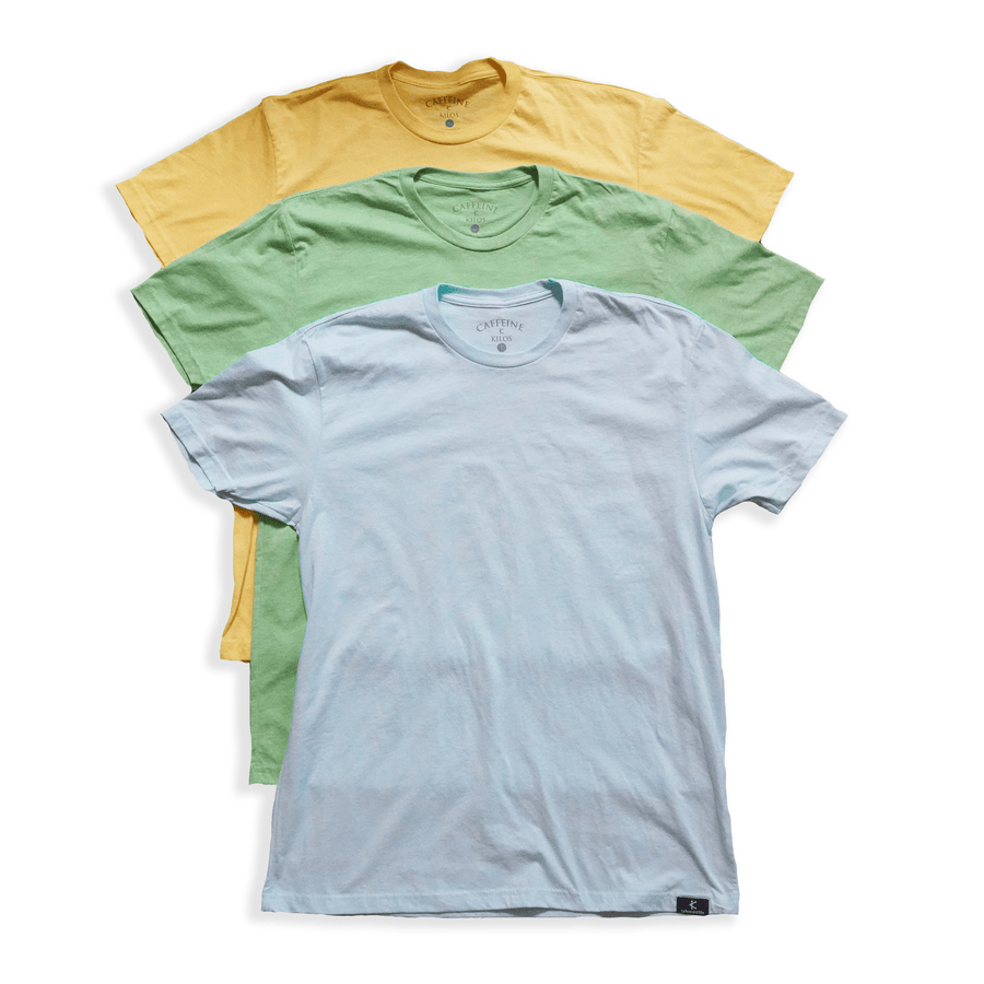 Caffeine and Kilos Inc apparel XS Spring 3 Pack Mens Tees