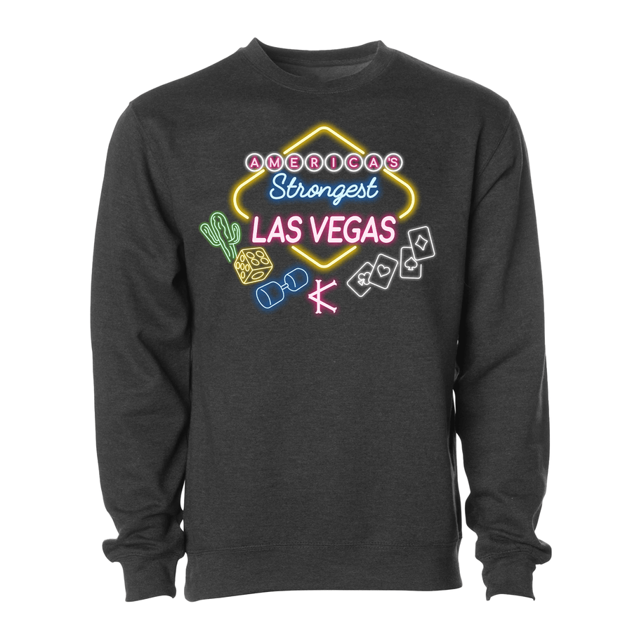 Caffeine and Kilos Inc apparel XS Vegas Strongest Crewneck