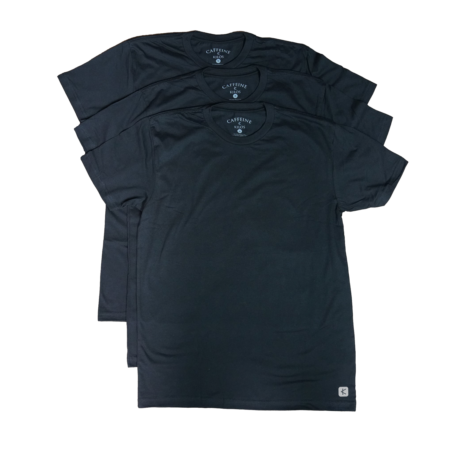 Triple Black 3 Pack Mens Tees - Caffeine and Kilos Inc