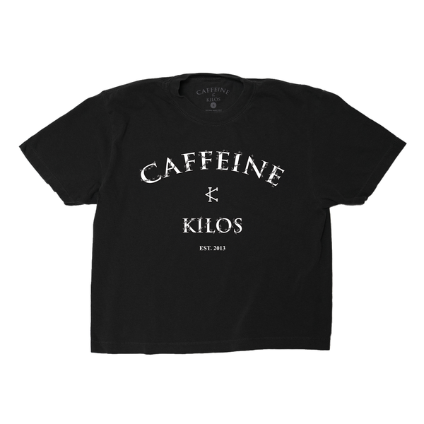 Barbed Wire Arch Logo Crop Relaxed Fit – Caffeine And Kilos Inc