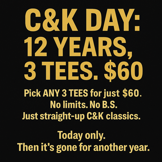 C&K DAY: 3 TEES - $60