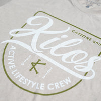 Thumbnail for Active Lifestyle Tee Cream/Olive Green