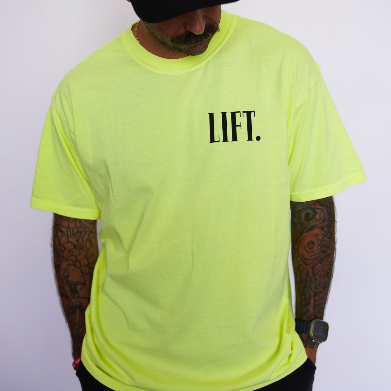 Grit Tee Neon Lemon/Black- Outlet