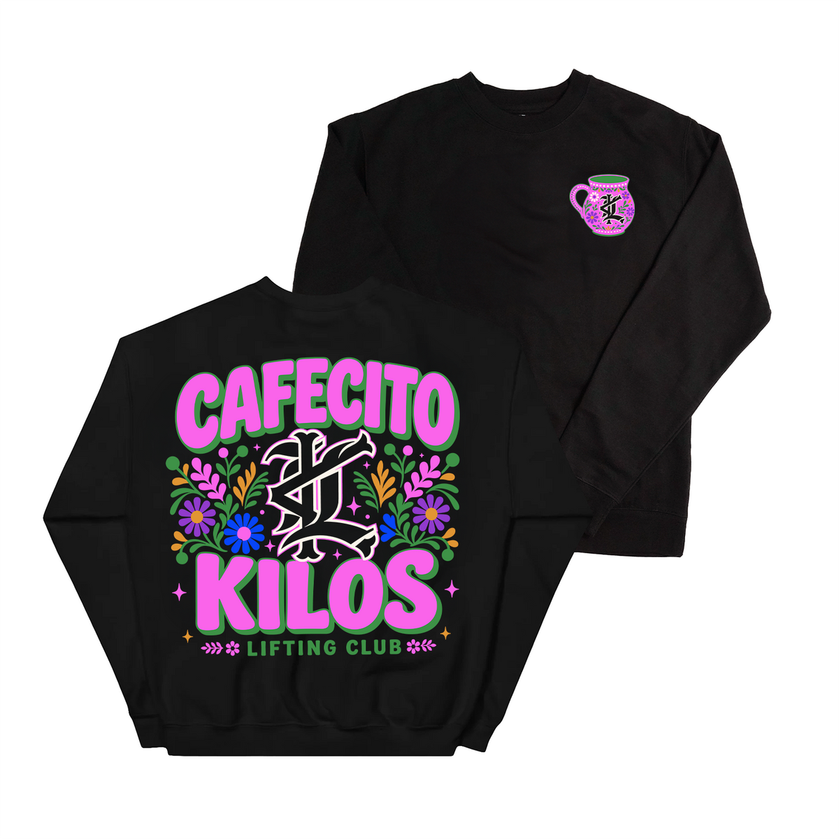 CK X Latina Lifters Cafecito Crewneck - Caffeine and Kilos Inc