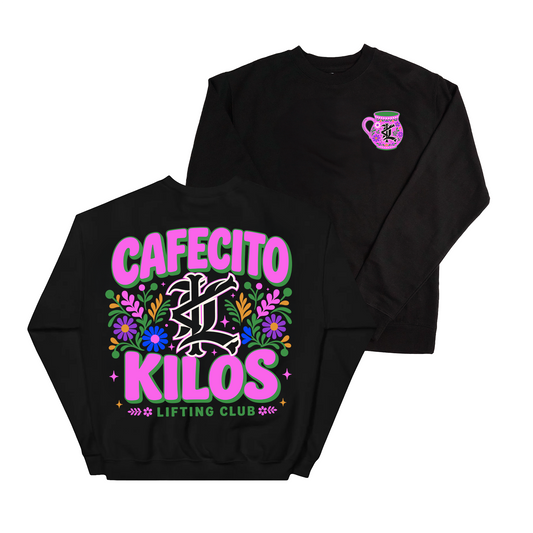 CK X Latina Lifters Cafecito Crewneck - Caffeine and Kilos Inc