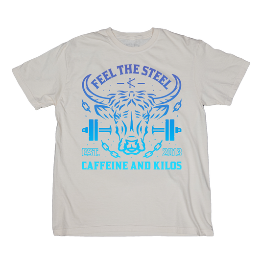 Feel The Steal Tee Relaxed - Caffeine and Kilos Inc