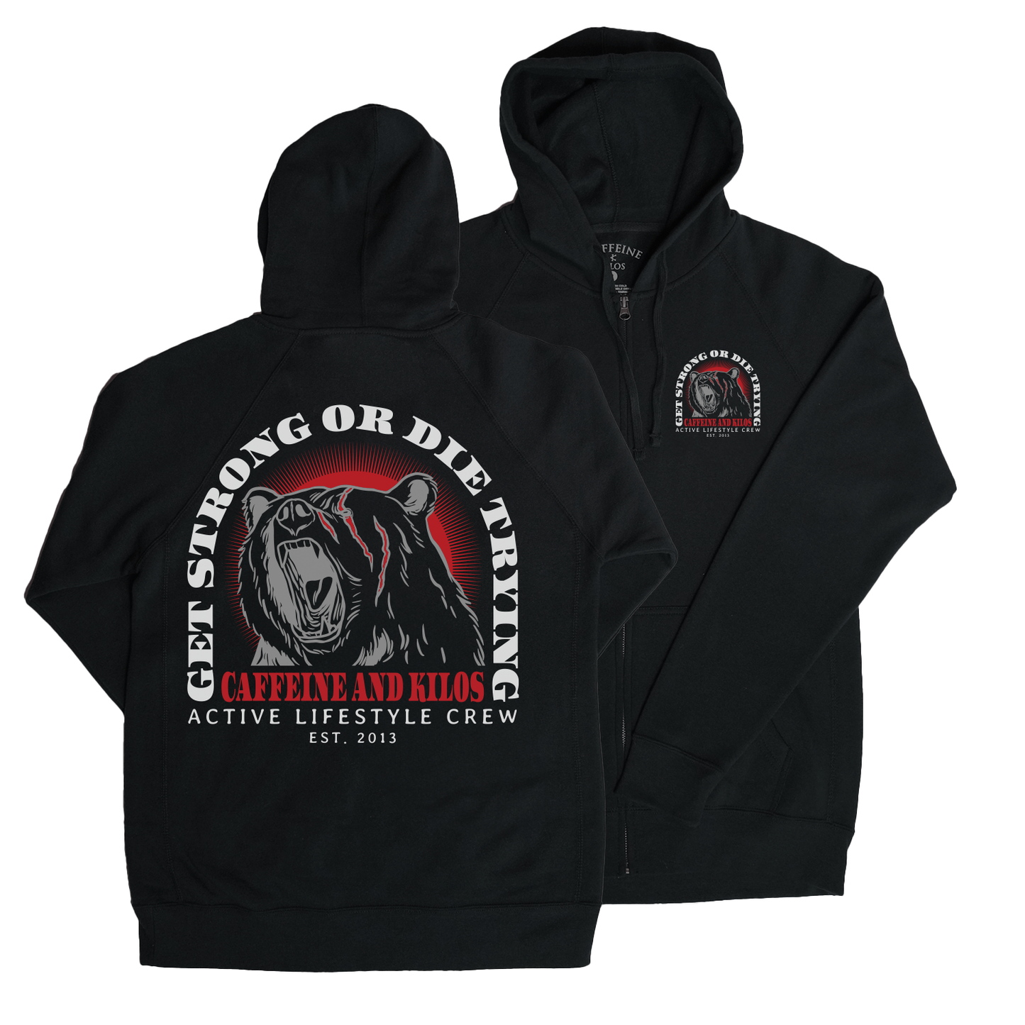 Get Strong Zip Up Hoodie