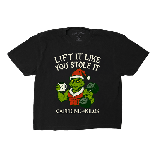 Lift It Like You Stole It Crop Tee