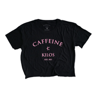 Thumbnail for Caffeine and Kilos Inc apparel S Arch Logo Women's Crop Black/Pink