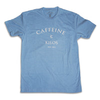 Thumbnail for Caffeine and Kilos Inc apparel XS Arch Logo Collegiate Blue Tee