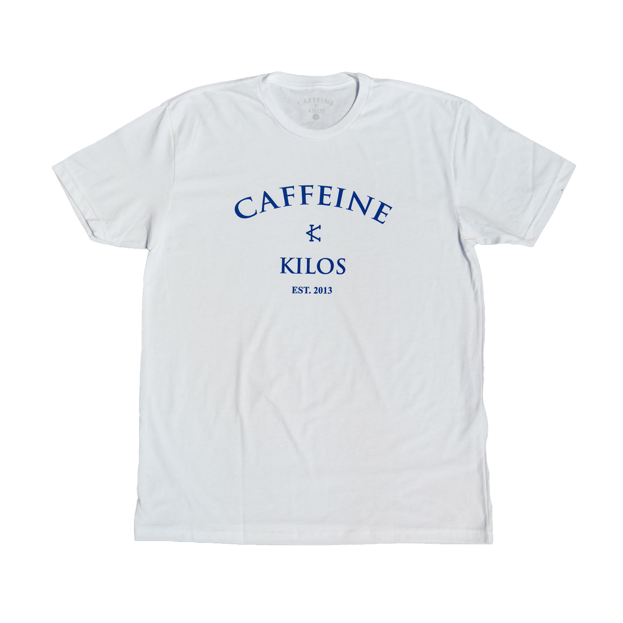 Caffeine and Kilos Inc apparel XS Arch Logo White Navy
