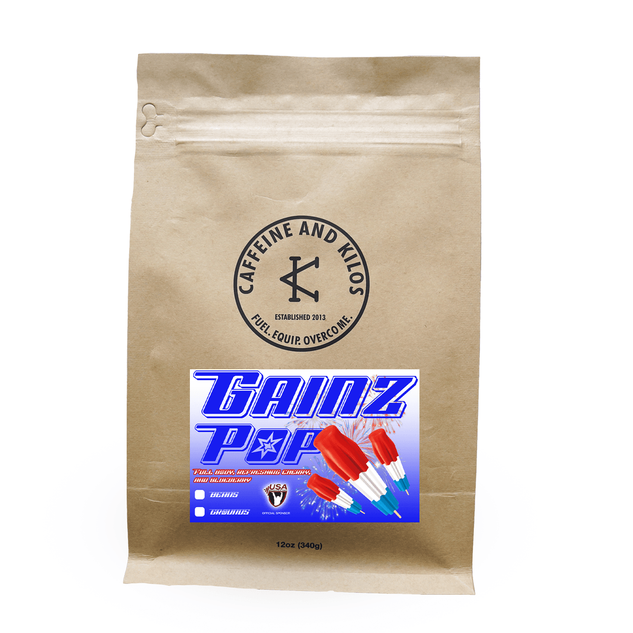 Caffeine and Kilos Inc Consumables Freshly Ground Gainz Pop Blend